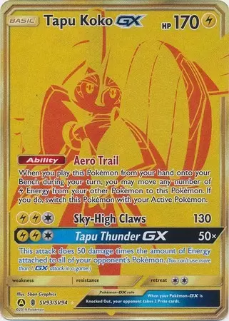 Pokémon Tapu Koko Gx Tapu Lele Gx Tapu Bulu Gx Tapu Fini Gx