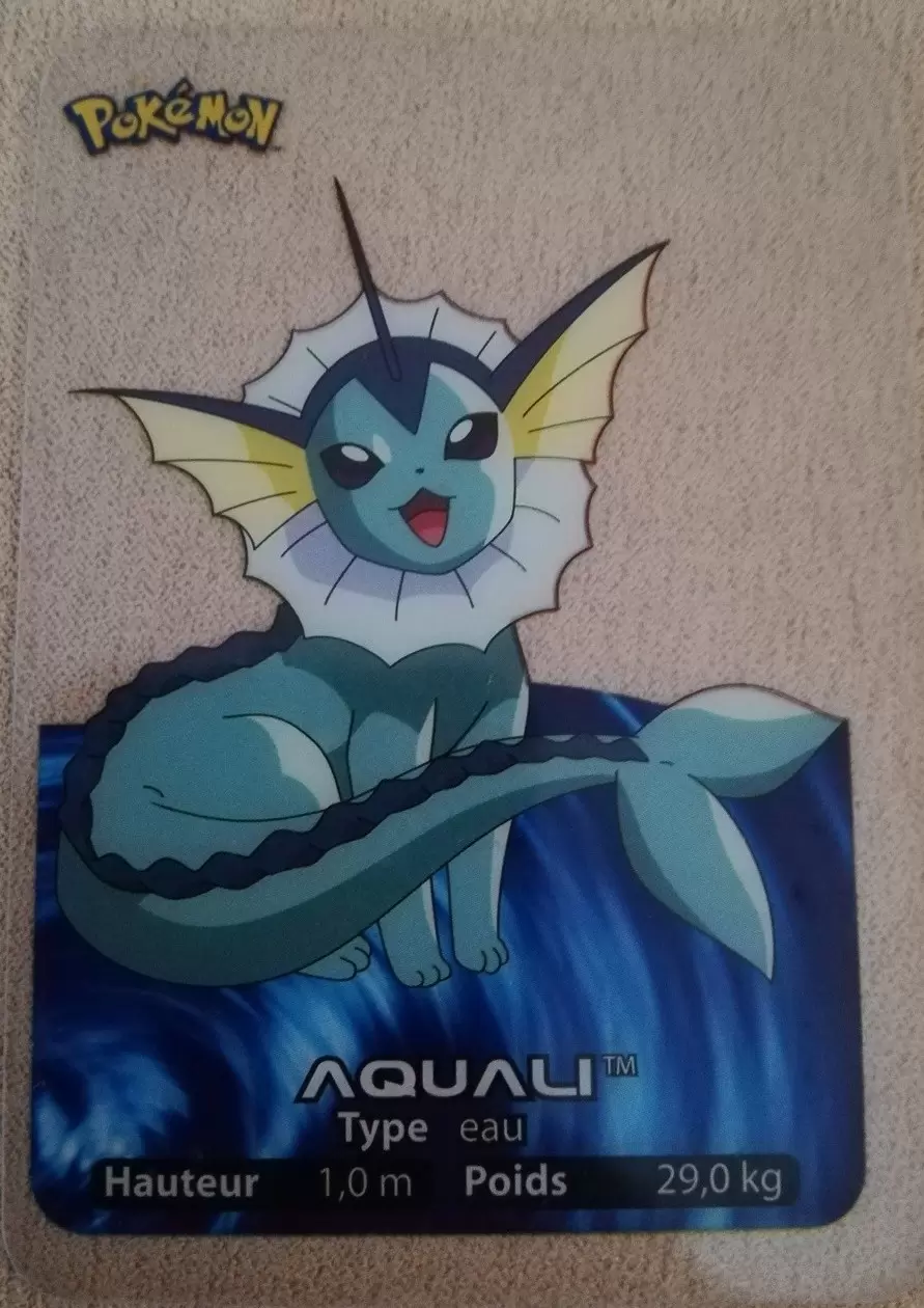 Lamincards Pokémon 2005 - Aquali