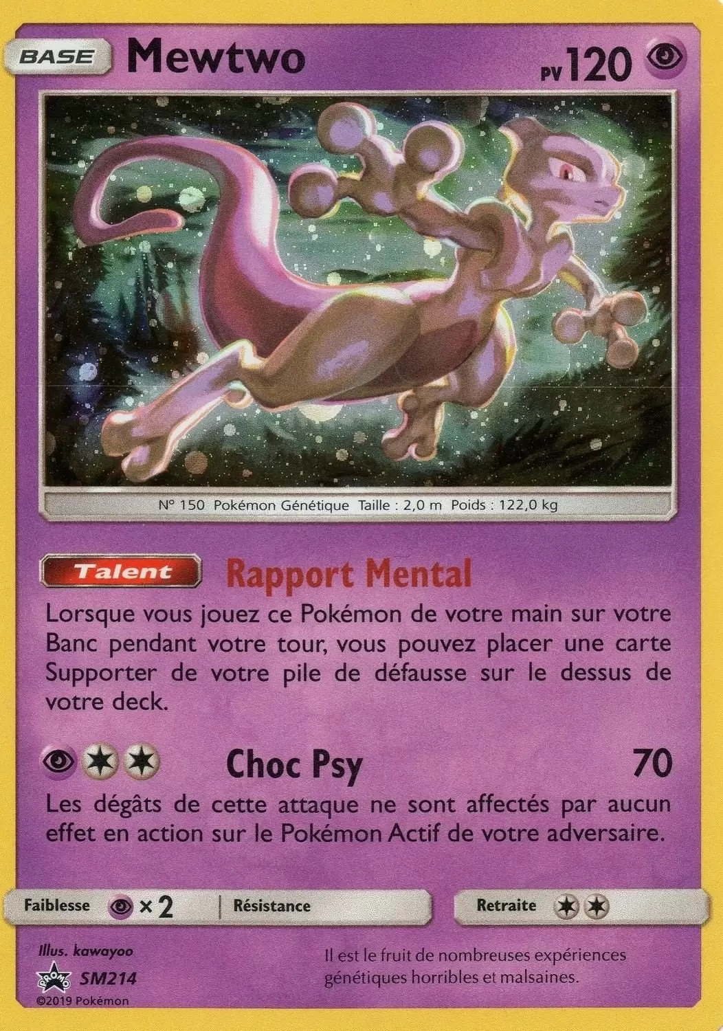 Cartes Promo Black Star Soleil et Lune - Mewtwo