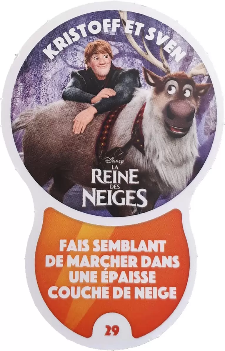 Cartes Auchan : Les Défis (Disney) - KRISTOFF    ET  SVEN