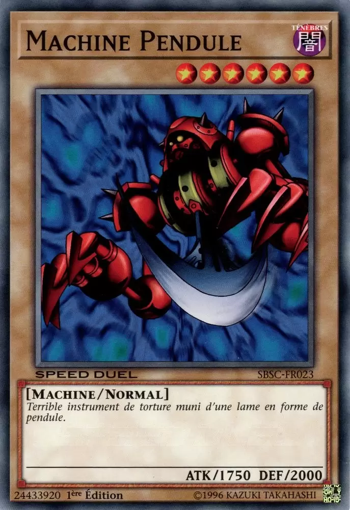 Speed Duel : Cicatrices de Bataille SBSC - Machine Pendule