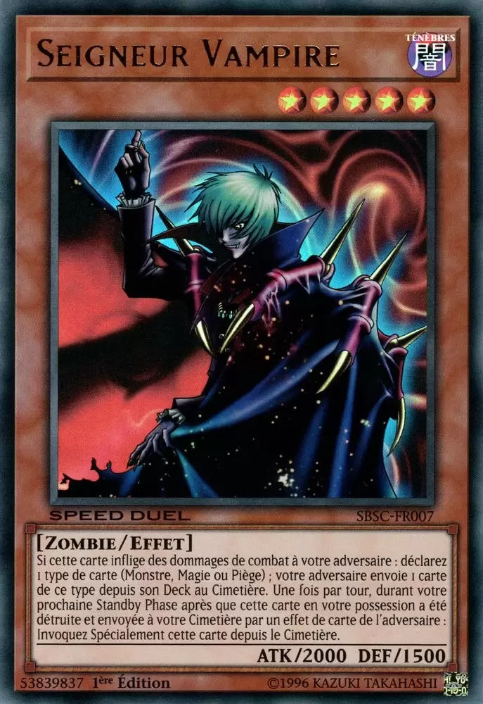 Speed Duel : Cicatrices de Bataille SBSC - Seigneur Vampire