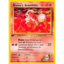 Blaine's Growlithe 1st Edition