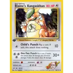 Blaine's Kangaskhan 1st Edition