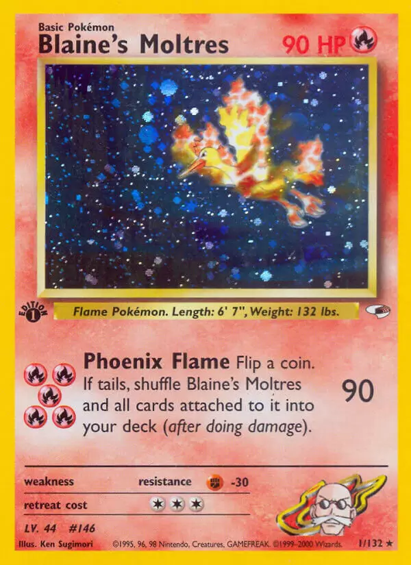 Gym Heroes - Blaine\'s Moltres Holo 1st Edition