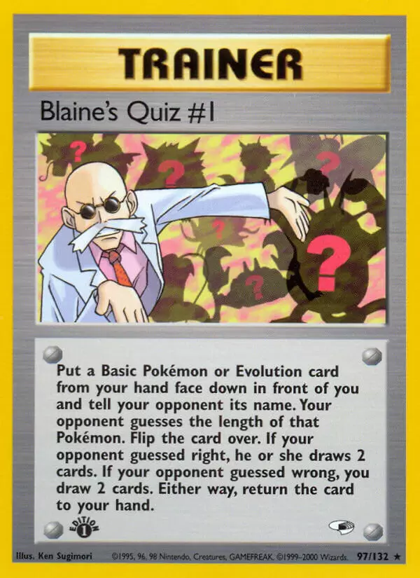 Gym Heroes - Blaine\'s Quiz #1 1st Edition