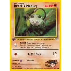 Brock's Mankey 1st Edition