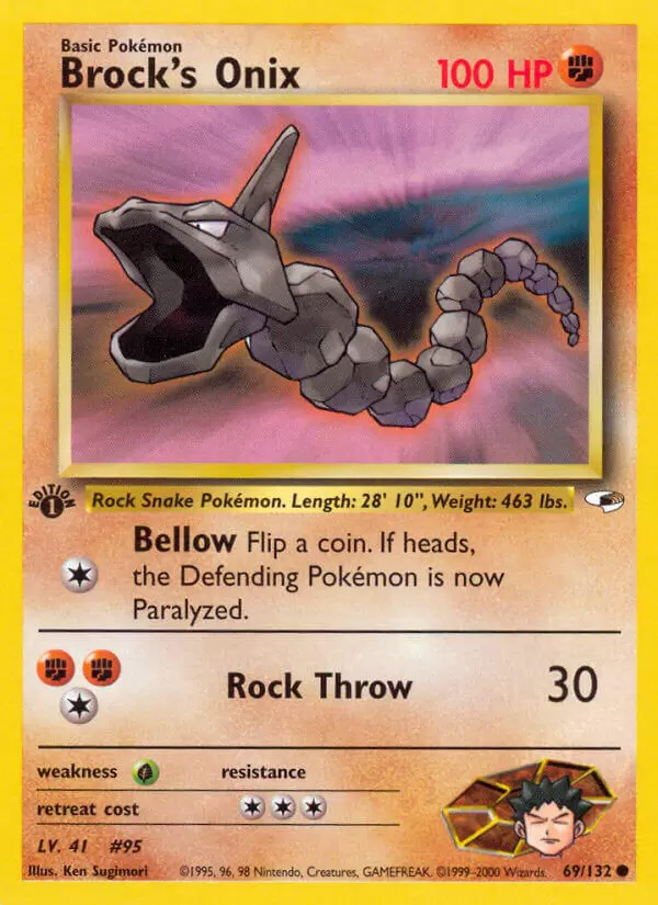 Crystal Onix  Pokemon, All pokemon cards, Pokemon cards