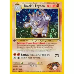 Brock's Rhydon Holo 1st Edition