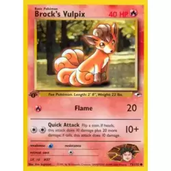 Brock's Vulpix 1st Edition