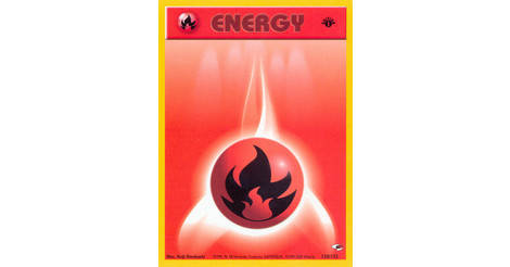 Fire Basic Energy Common Pokemon Card Gym Heroes 128//132