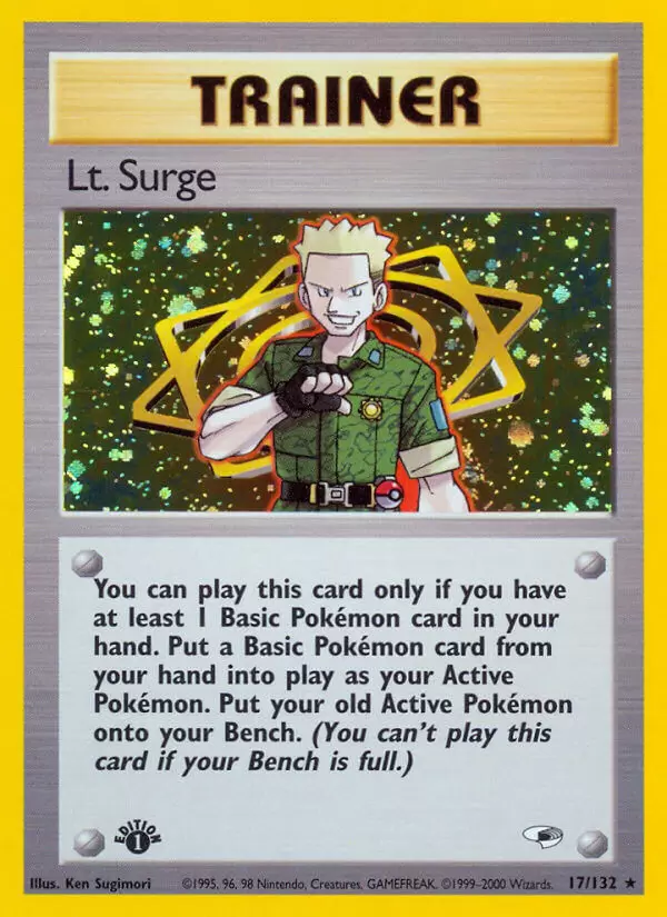 Gym Heroes - Lt. Surge 1st Edition