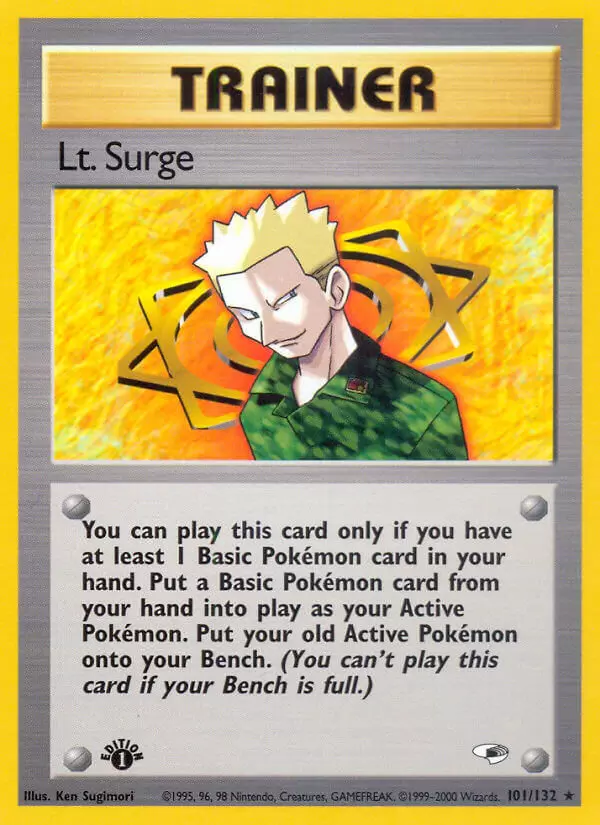 Gym Heroes - Lt. Surge 1st Edition