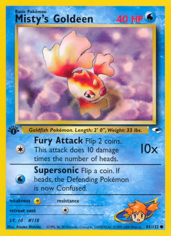 Gym Heroes - Misty\'s Goldeen 1st Edition