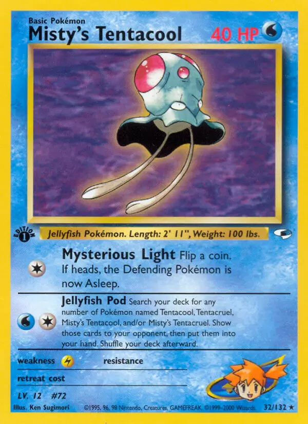 Gym Heroes - Misty\'s Tentacool 1st Edition