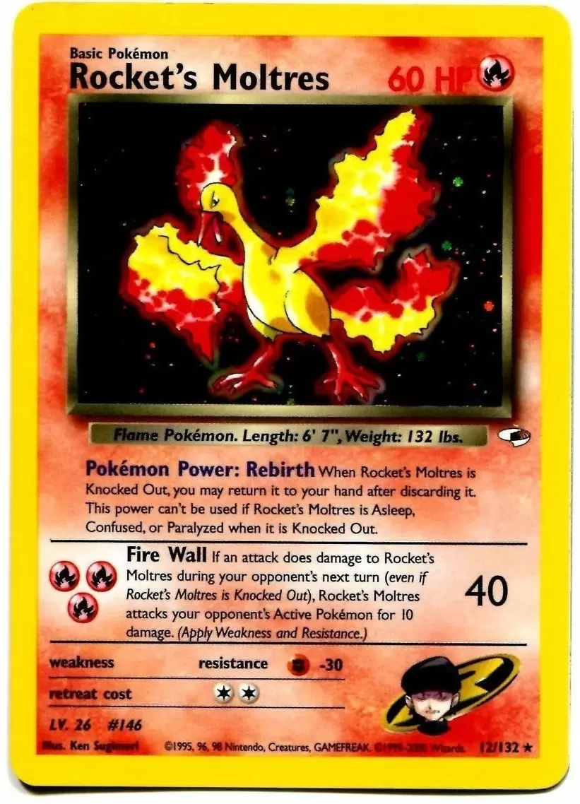 Gym Heroes - Rocket\'s Moltres Holo