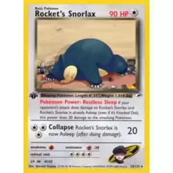 Rocket's Snorlax 1st Edition