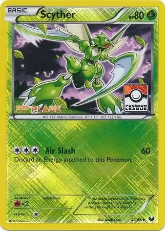 Dark Explorers - Scyther Reverse 3rd Place Pokemon League