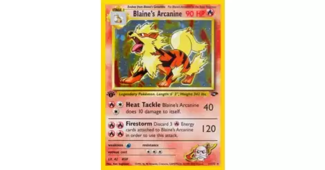 Blaine's Arcanine Holo 1st Edition - carte Pokémon anglaise 1/132