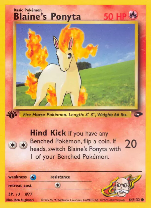 Gym Challenge - Blaine\'s Ponyta 1st Edition