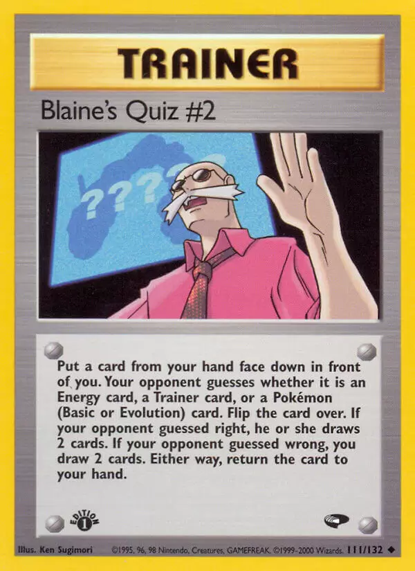 Gym Challenge - Blaine\'s Quiz #2 1st Edition