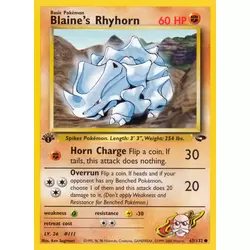 Blaine's Rhyhorn 1st Edition