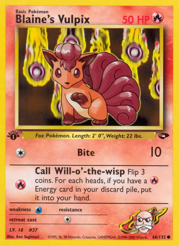 Gym Challenge - Blaine\'s Vulpix 1st Edition