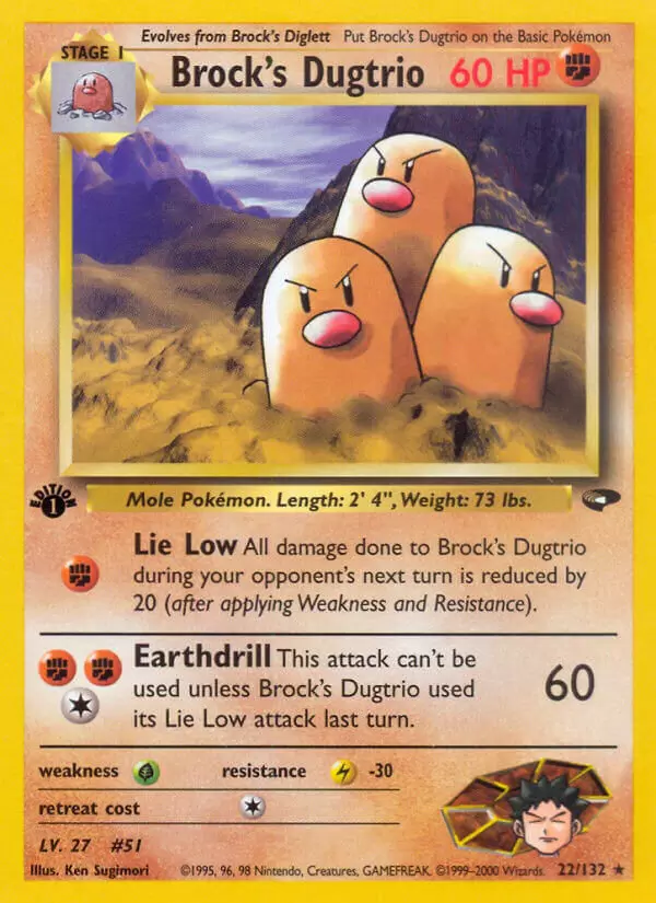 Gym Challenge - Brock\'s Dugtrio 1st Edition