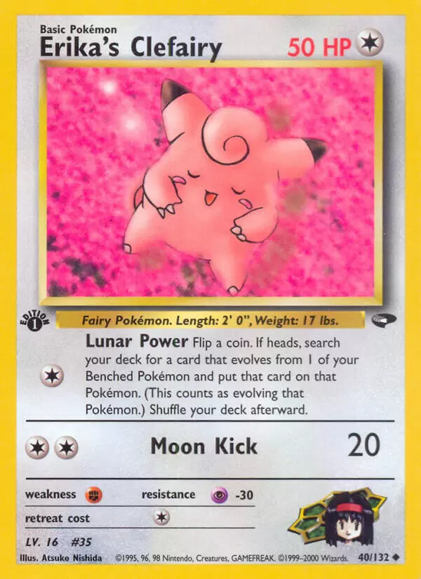 Gym Challenge - Erika\'s Clefairy 1st Edition