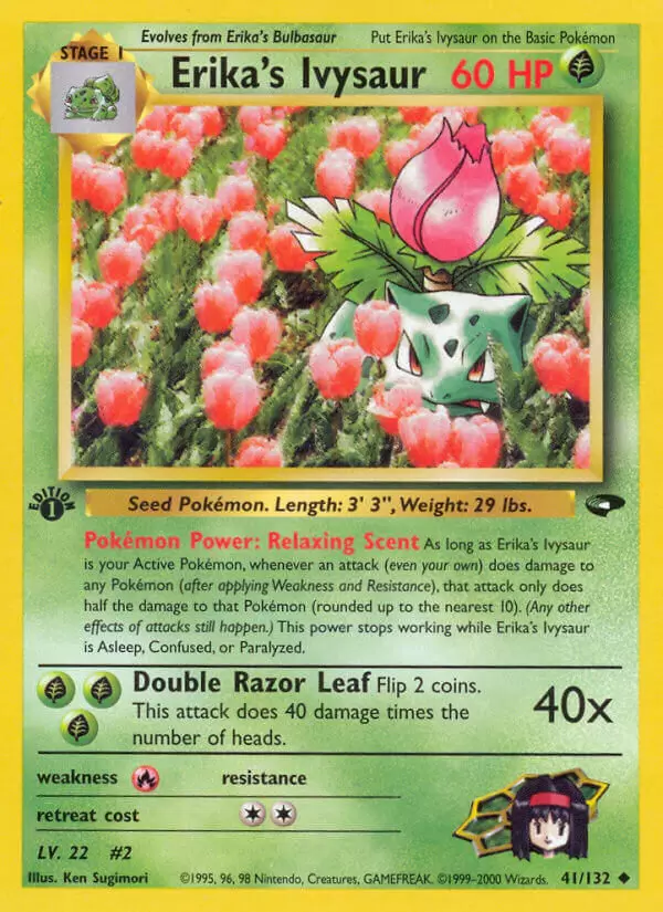 Gym Challenge - Erika\'s Ivysaur 1st Edition
