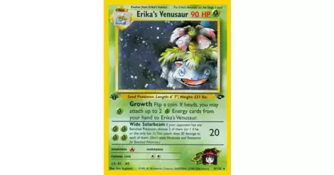 Erika's Venusaur 1st edition top holo 4/132