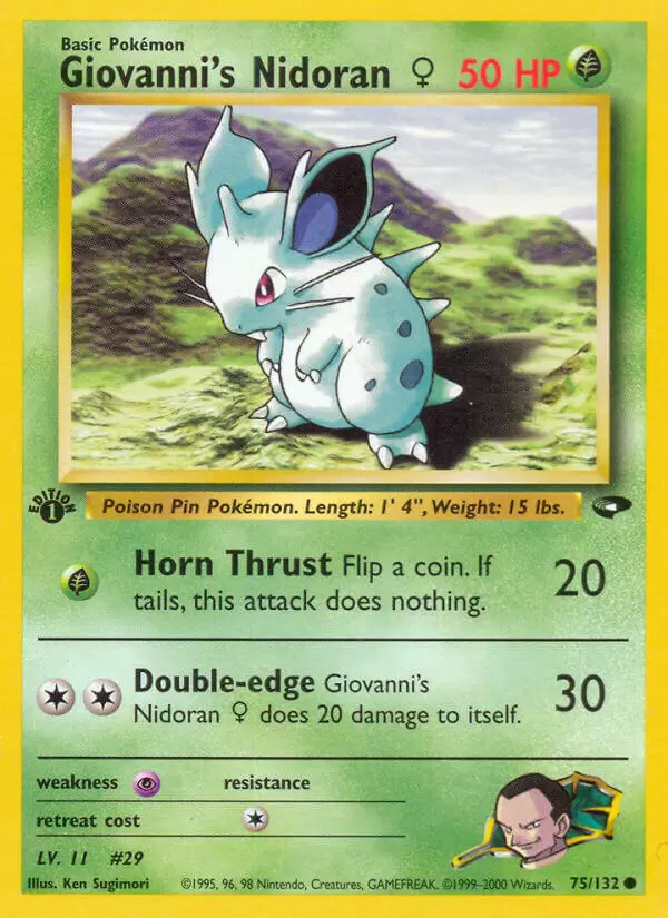Gym Challenge - Giovanni\'s Nidoran♀ 1st Edition