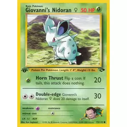 Giovanni's Nidoran♀ 1st Edition