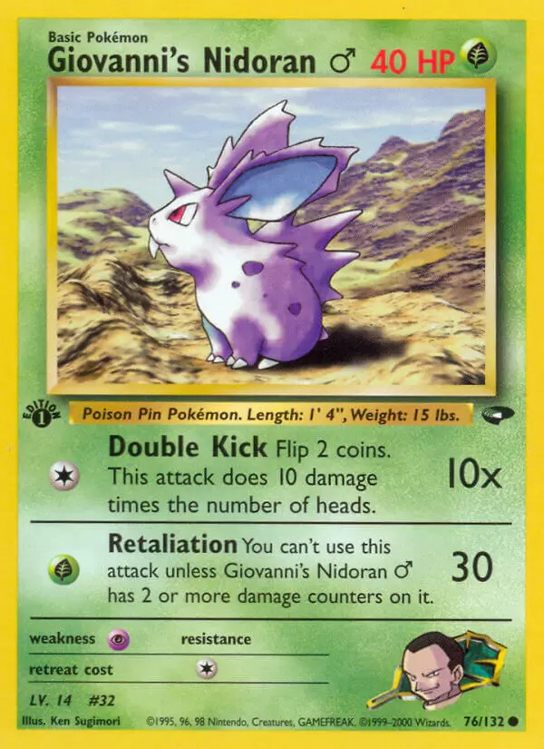 Gym Challenge - Giovanni\'s Nidoran♂ 1st Edition