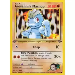 Giovanni's Machop 1st Edition
