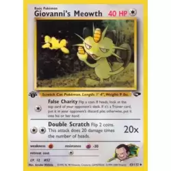 Giovanni's Meowth 1st Edition
