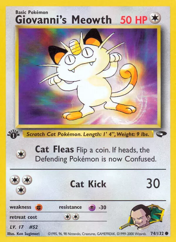 Gym Challenge - Giovanni\'s Meowth 1st Edition
