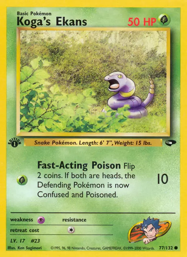 Gym Challenge - Koga\'s Ekans 1st Edition