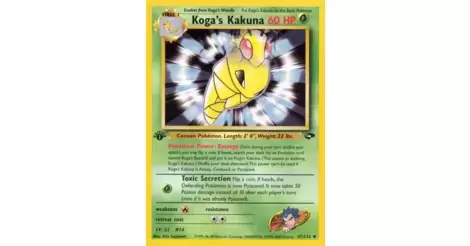 Koga/'s Kakuna 47//132 NM Pokemon Card Gym Challenge 1st Edition Uncommon 2000