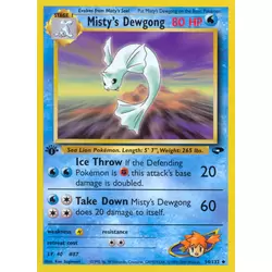 Misty's Dewgong 1st Edition