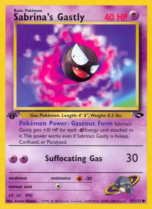 Gym Challenge - Sabrina\'s Gastly 1st Edition