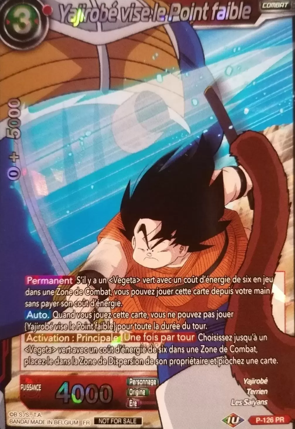 Dragon Ball Super Carte Promo FR - Yajirobé, vise le point faible