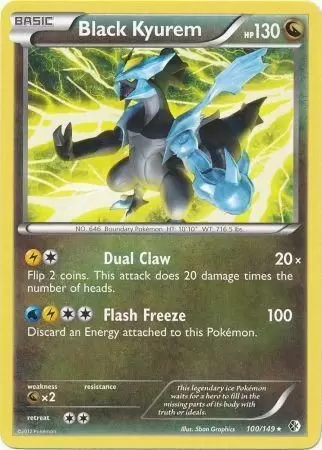 Kyurem Noir Boundaries Crossed Pok mon card 100 149