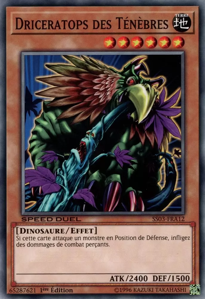 Speed Duel - Les Prédateurs Ultimes SS03 - Driceratops des Ténèbres
