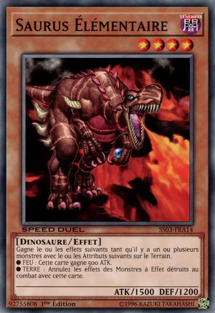 Speed Duel - Les Prédateurs Ultimes SS03 - Saurus Élémentaire