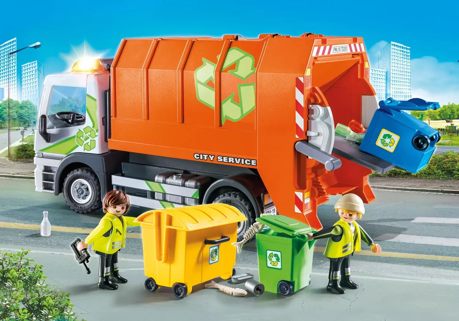 Playmobil dans la ville - Le camion de recyclage - City Service