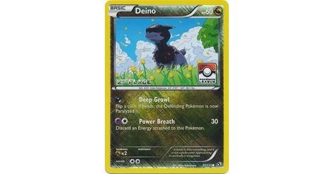 Deino Reverse 2nd Place Pokemon League Legendary Treasures Pokemon Card 97 113