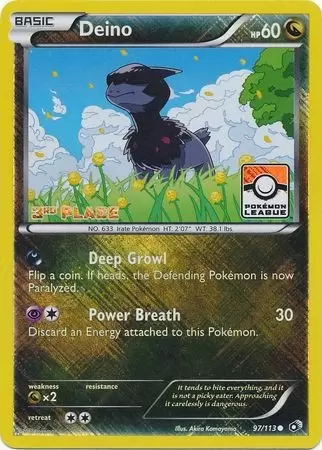 Legendary Treasures - Deino Reverse 3rd Place Pokemon League