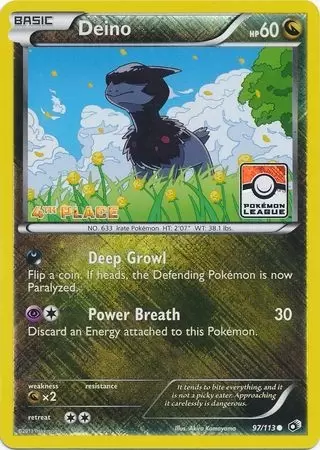 Legendary Treasures - Deino Reverse 4th Place Pokemon League