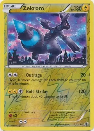 Zekrom Reverse - Legendary Treasures Pokémon card 51/113